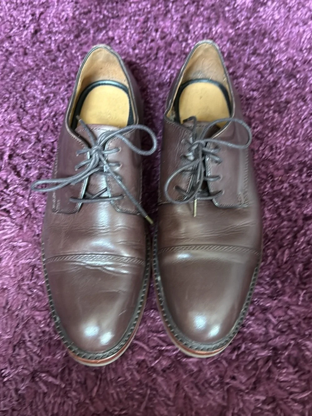 Coach Men's Dark Brown Leather Derby Shoes